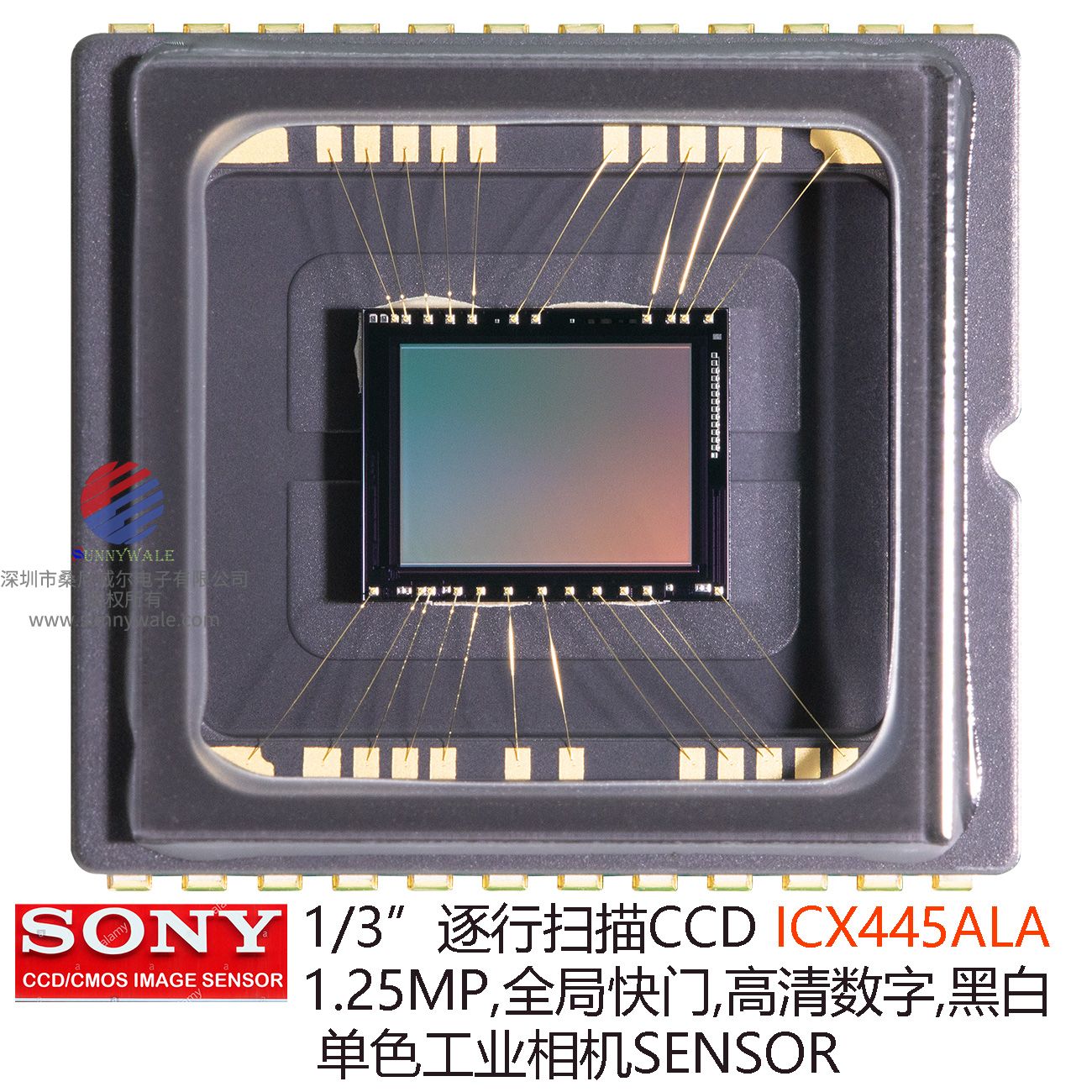 ICX445ALA datasheet，Baumer 11117531，索尼CCD 445AL规格书使用手册，索尼SONY1/3 黑白CCD，1/3英寸逐行扫描CCD，SONY单色图像传感器，用于黑白单色工业相机的CCD，百万像素高清数字CCD，全局快门CCD